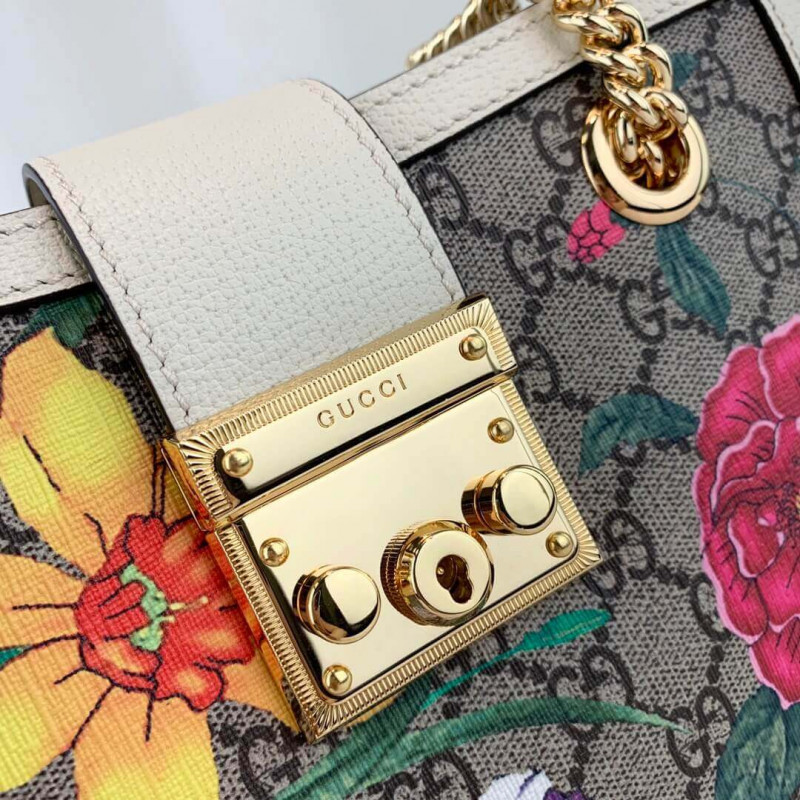 Gucci Landlock GG Flora Bolsa de hombro pequeño 498156-5