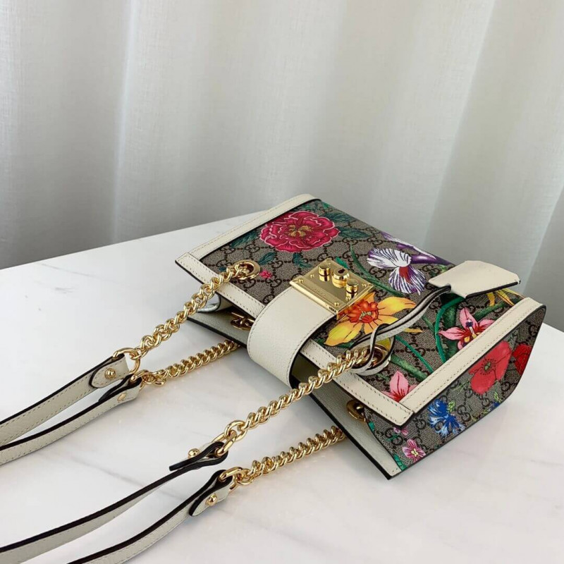 Gucci Landlock GG Flora Bolsa de hombro pequeño 498156-6