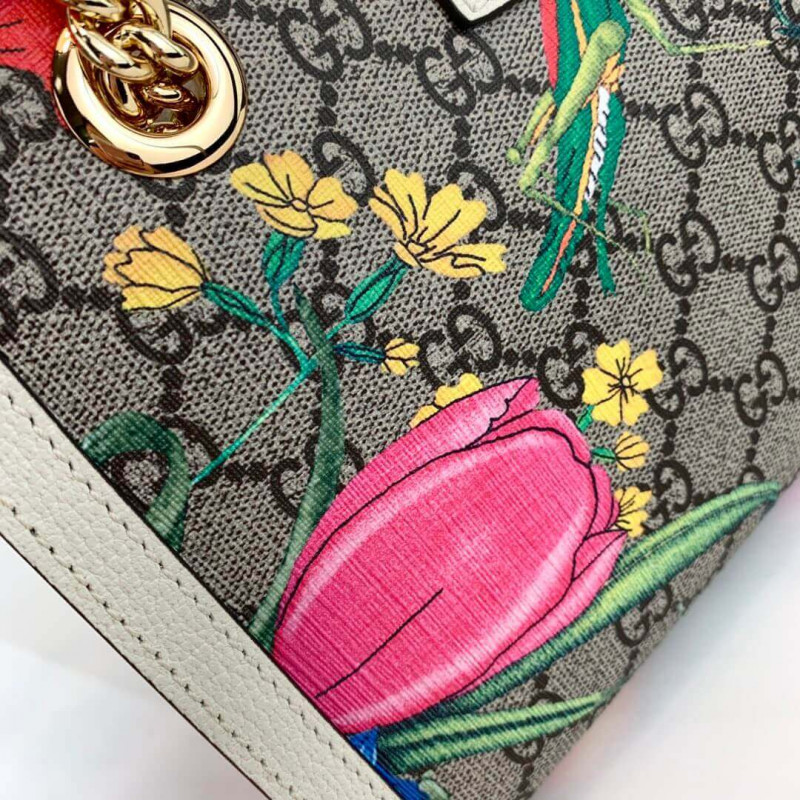 Gucci Landlock GG Flora Bolsa de hombro pequeño 498156-7