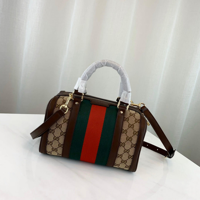 Gucci Vintage Web original GG Boston Bolsa 269876 Café-1