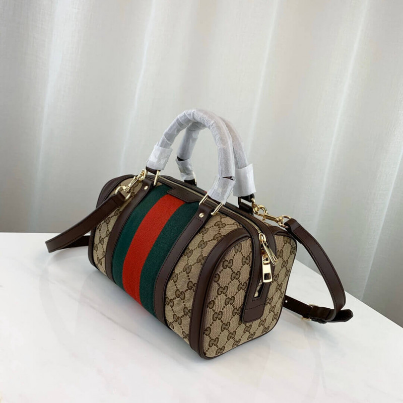 Gucci Vintage Web original GG Boston Bolsa 269876 Café-2