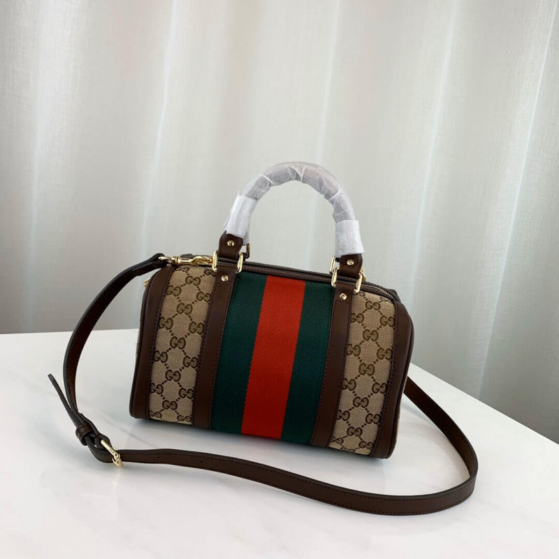 Gucci Vintage Web original GG Boston Bolsa 269876 Café-3
