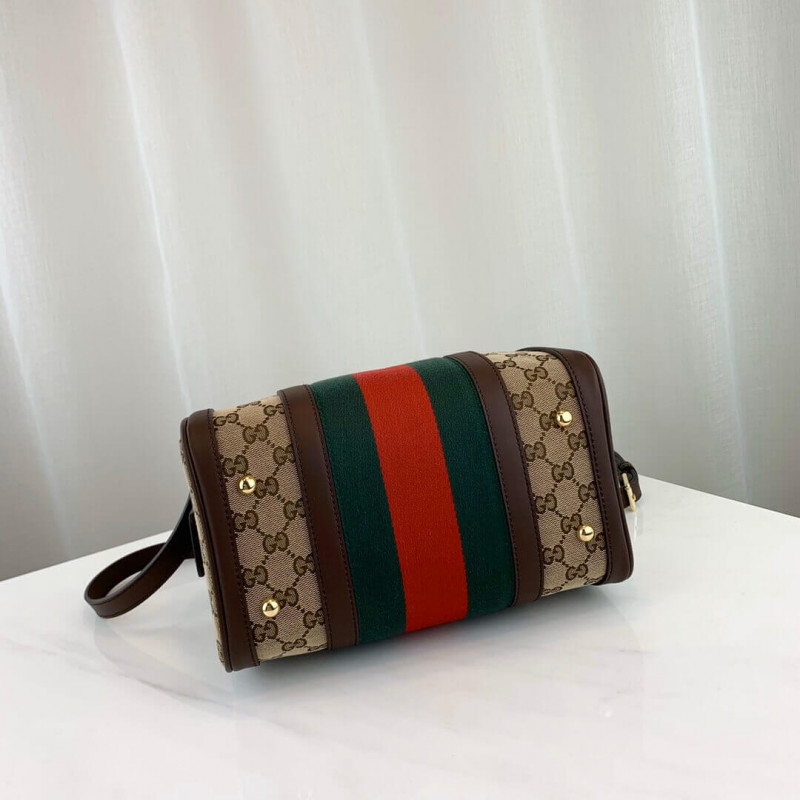 Gucci Vintage Web original GG Boston Bolsa 269876 Café-4