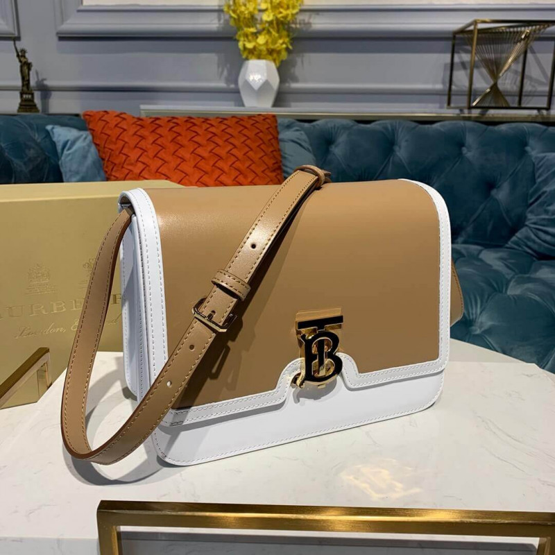 Burberry Medium Bolle de cuero de dos tonos TB 80111991-1