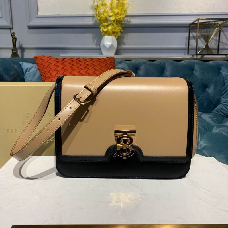 Burberry Medium Bolle de cuero dos tonos TB 80115771-1