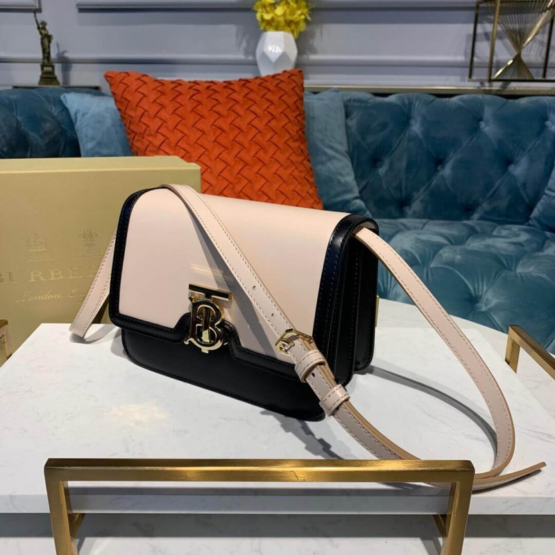 Burberry Small Two Tone Leather TB Bolsa 80134541-1