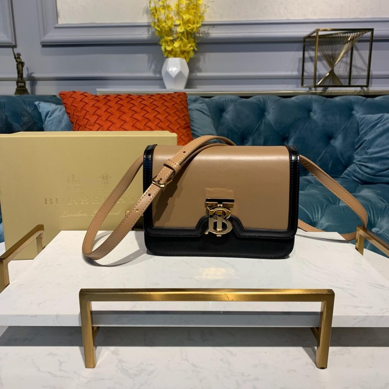 Burberry Small Two Tone Leather TB Bolsa 80134751-1