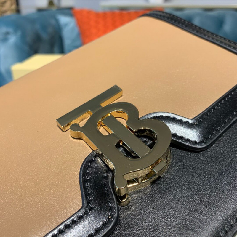 Burberry Small Two Tone Leather TB Bolsa 80134751-3