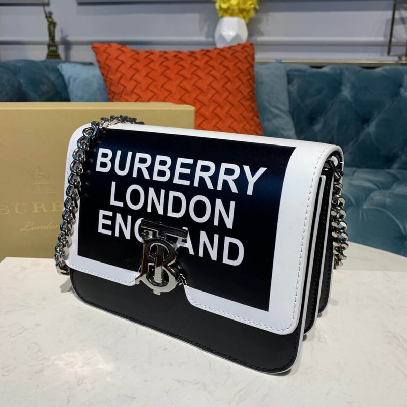 Burberry Small Plain Leather TB Bolsa 80124761-1