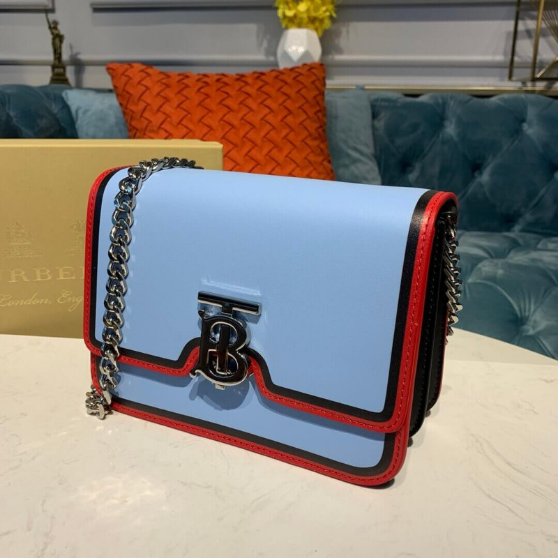 Burberry Small Pinted Edge Leather TB Bolsa 80124711-1