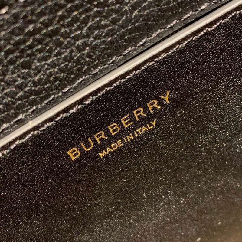 Burberry Leather y Vintage Check nota Crossbody Bolsa 80211101-7