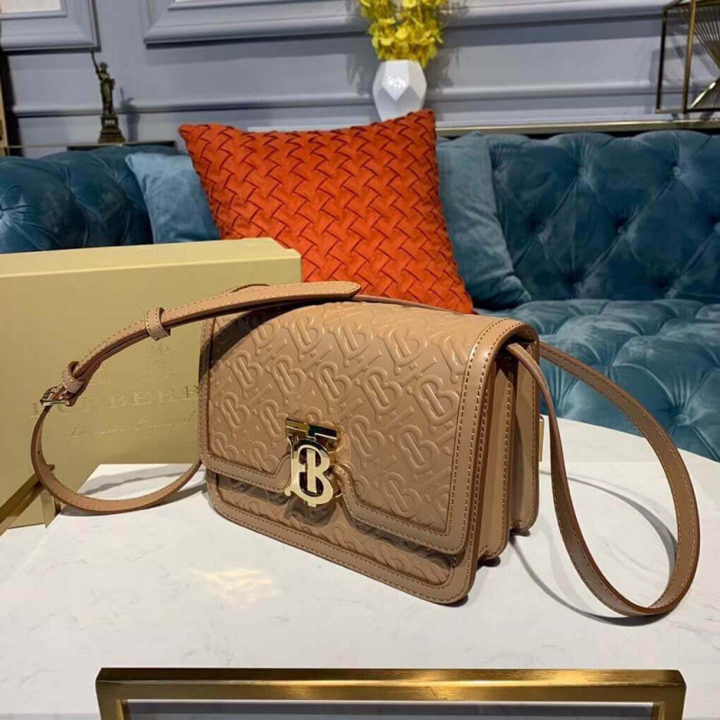 Burberry Small Monogram Leather TB Bolsa 80140861-1