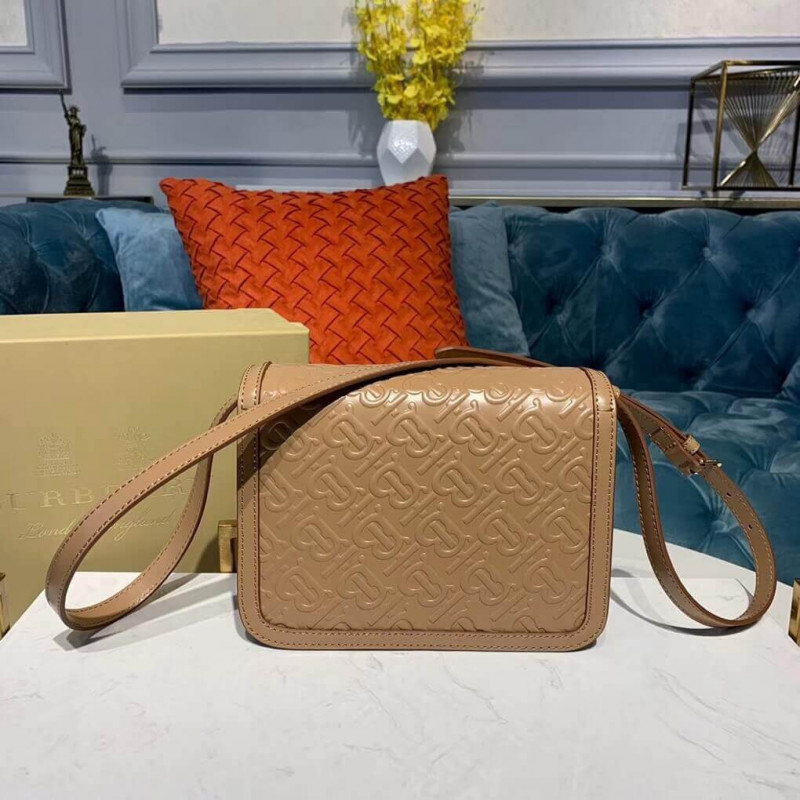 Burberry Small Monogram Leather TB Bolsa 80140861-2