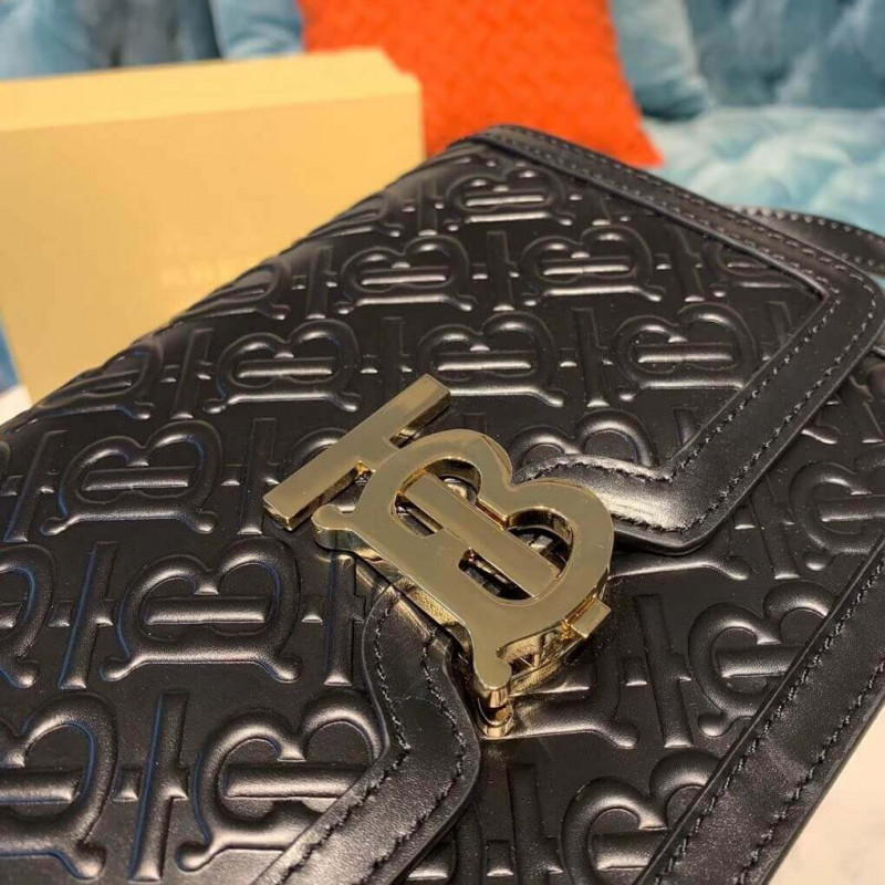Burberry Small Monogram Leather TB Bolsa 80140871-3