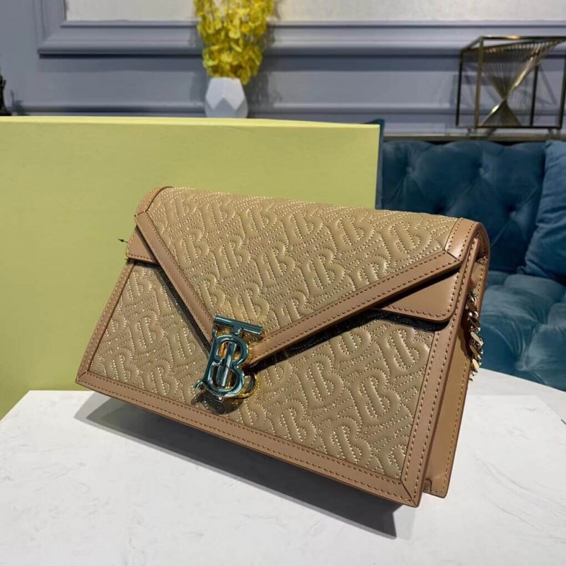 Burberry pequeño Monograma acolchado TB Envolvente Clutch 80159801-1