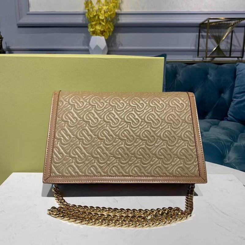Burberry pequeño Monograma acolchado TB Envolvente Clutch 80159801-2