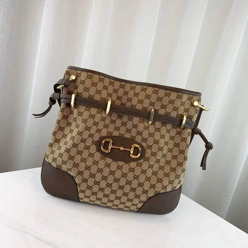 Gucci 1955 Horsebit GG Canvas Messenger Bolsa 602089-1