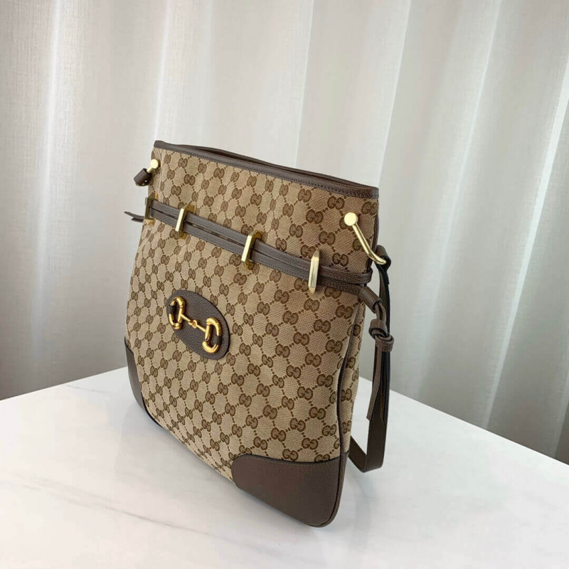 Gucci 1955 Horsebit GG Canvas Messenger Bolsa 602089-3