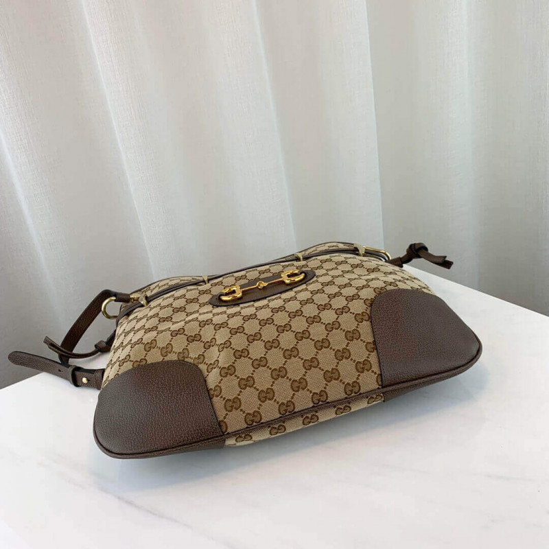 Gucci 1955 Horsebit GG Canvas Messenger Bolsa 602089-4