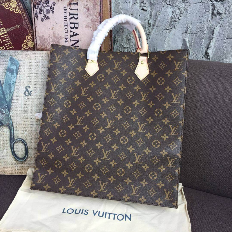 Louis Vuitton Monogram Canvas Sac Plat Tote Bolsa M51140-2