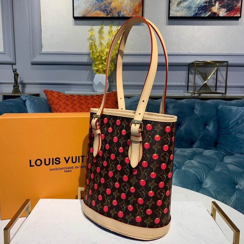 Louis Vuitton Monogram Cherry Petit Bucket M42238-1