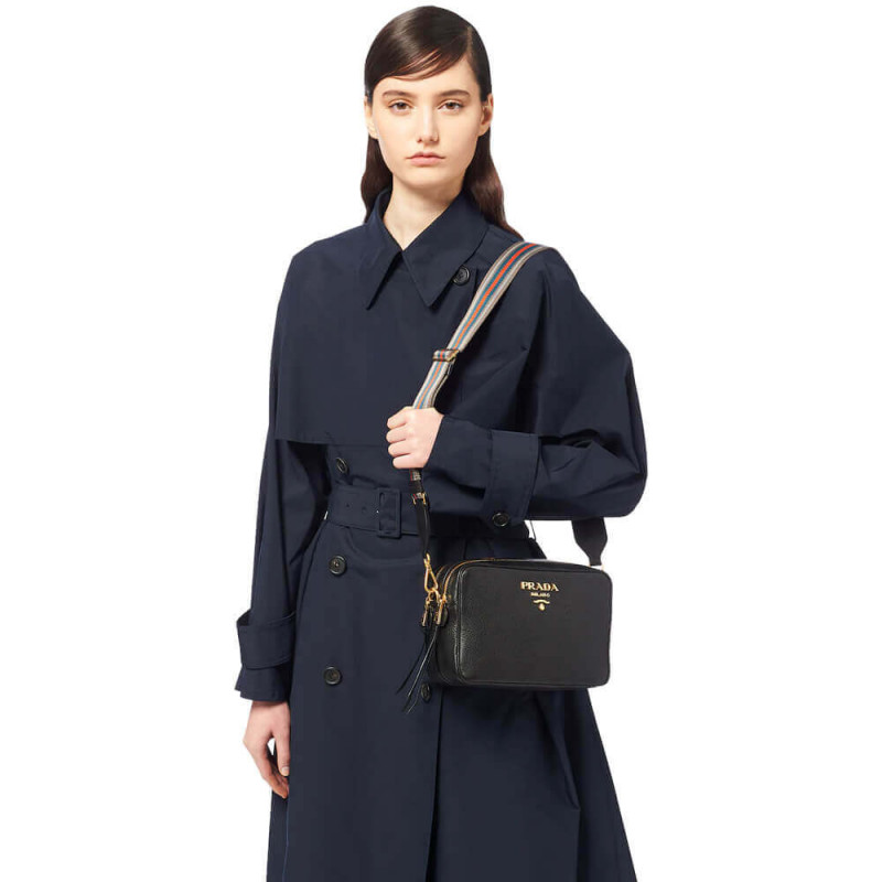 bolso de hombro de cuero Prada 1BH082-1