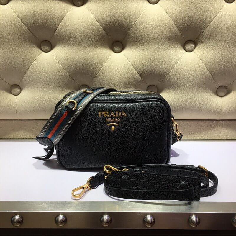 bolso de hombro de cuero Prada 1BH082-2
