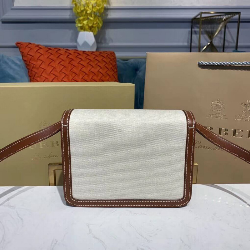 Burberry mini lienzo de dos tonos y bolso TB de cuero 80171101-2