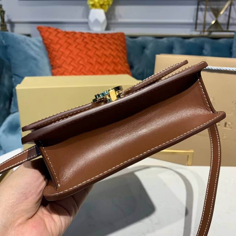 Burberry mini lienzo de dos tonos y bolso TB de cuero 80171101-3