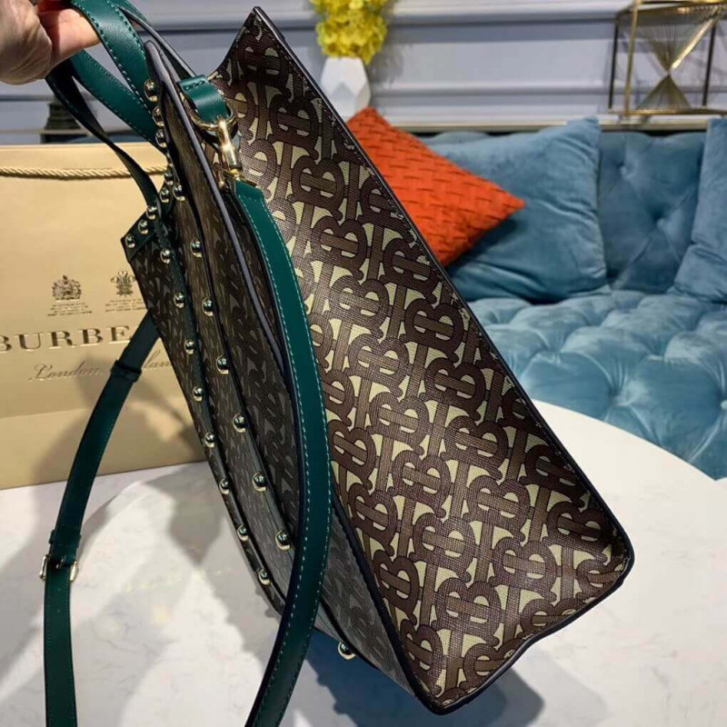 Burberry Small Monogram Impresión E-Canvas Retrato bolso 80250691-1