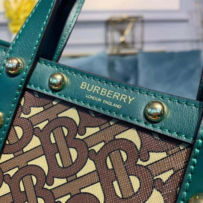 Burberry Small Monogram Impresión E-Canvas Retrato bolso 80250691-4
