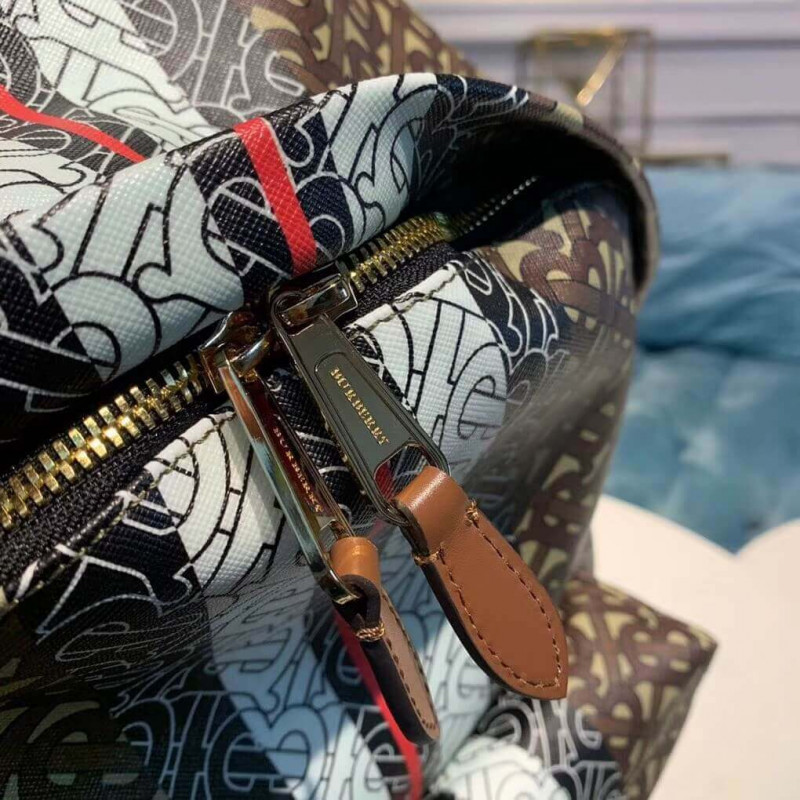 Burberry Monogram Stripe Print E-Canvas mochila 80186511-5