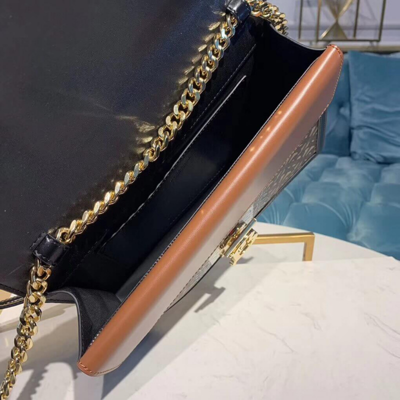 Burberry Small Monogram Stripe E-CANVAS TB Sobre Clutch 80203051-8