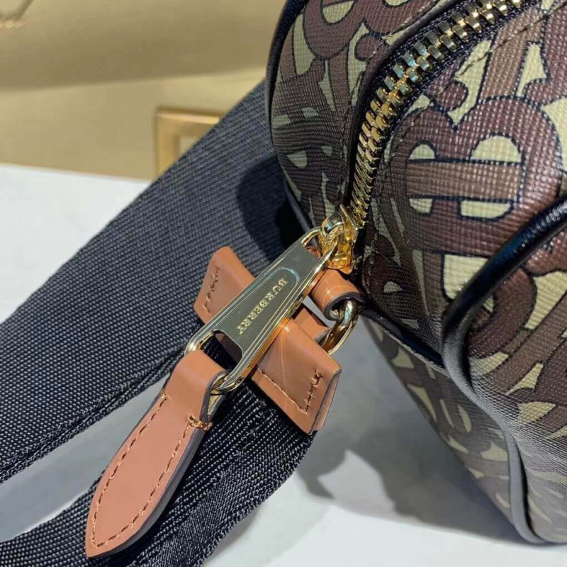Burberry Monogram Stripe E-Canvas Crossbody Bolsa 80216611-6