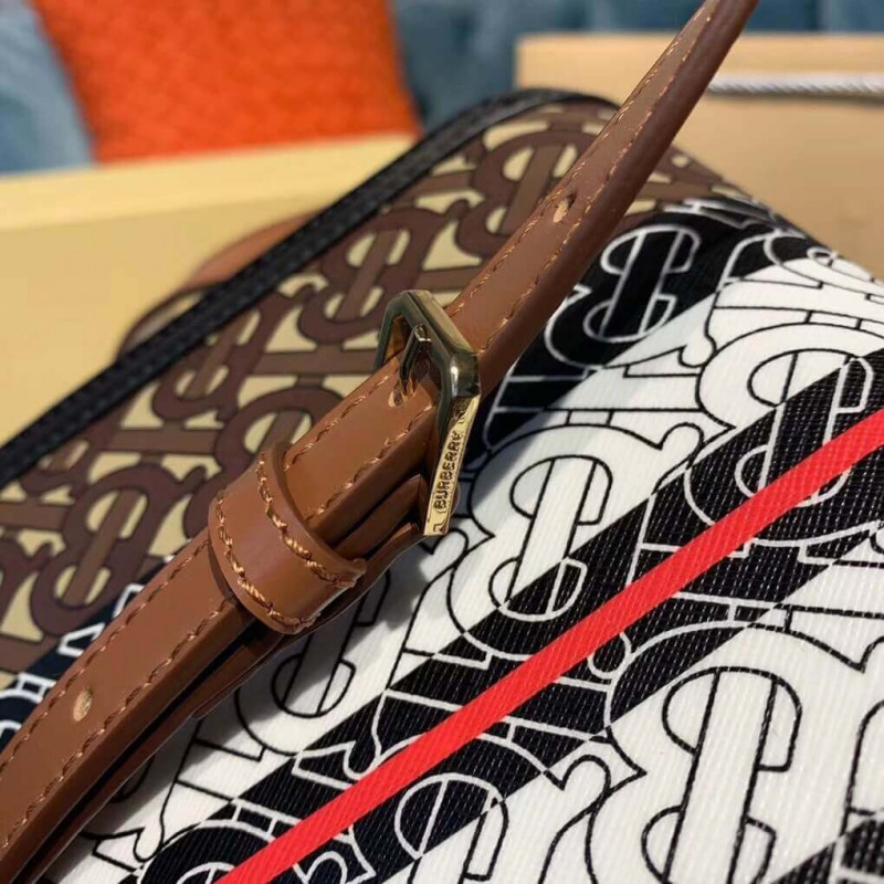 Burberry Small Monogram Stripe E-Canvas TB Bolsa 80193361-5