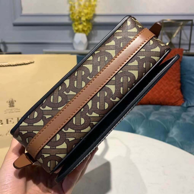 Burberry Small Monogram Impresión E-Canvas Grace Bolsa 80264311-2
