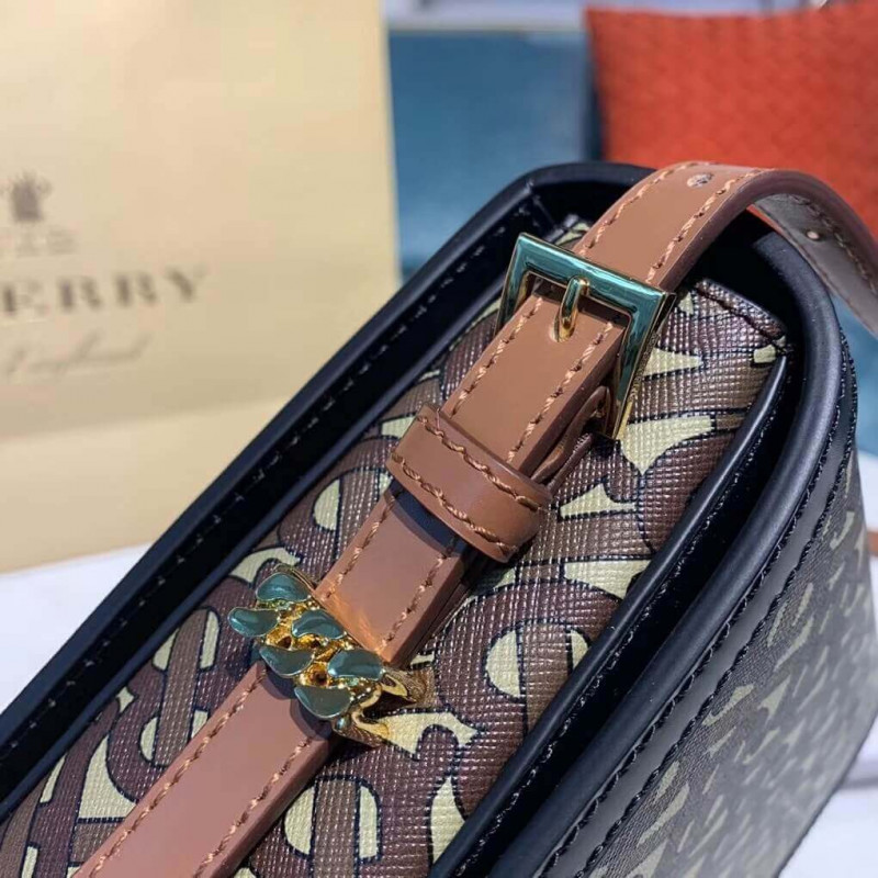 Burberry Small Monogram Impresión E-Canvas Grace Bolsa 80264311-4
