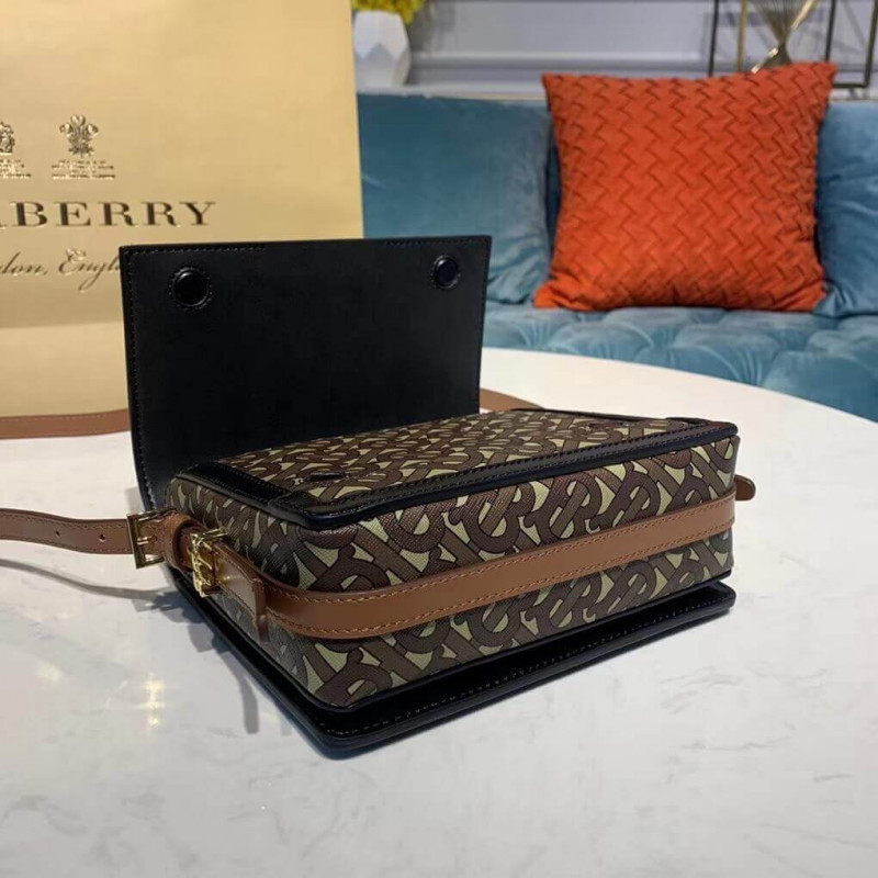 Burberry Small Monogram Impresión E-Canvas Grace Bolsa 80264311-5