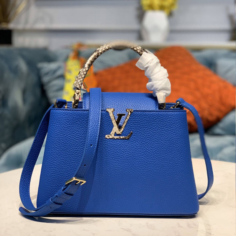Louis Vuitton Taurillon y Python-Skin Capucines BB N98387 N97980-1