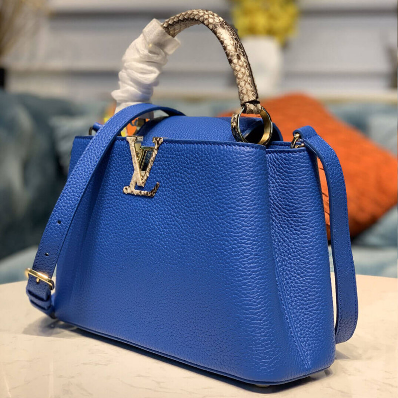 Louis Vuitton Taurillon y Python-Skin Capucines BB N98387 N97980-2