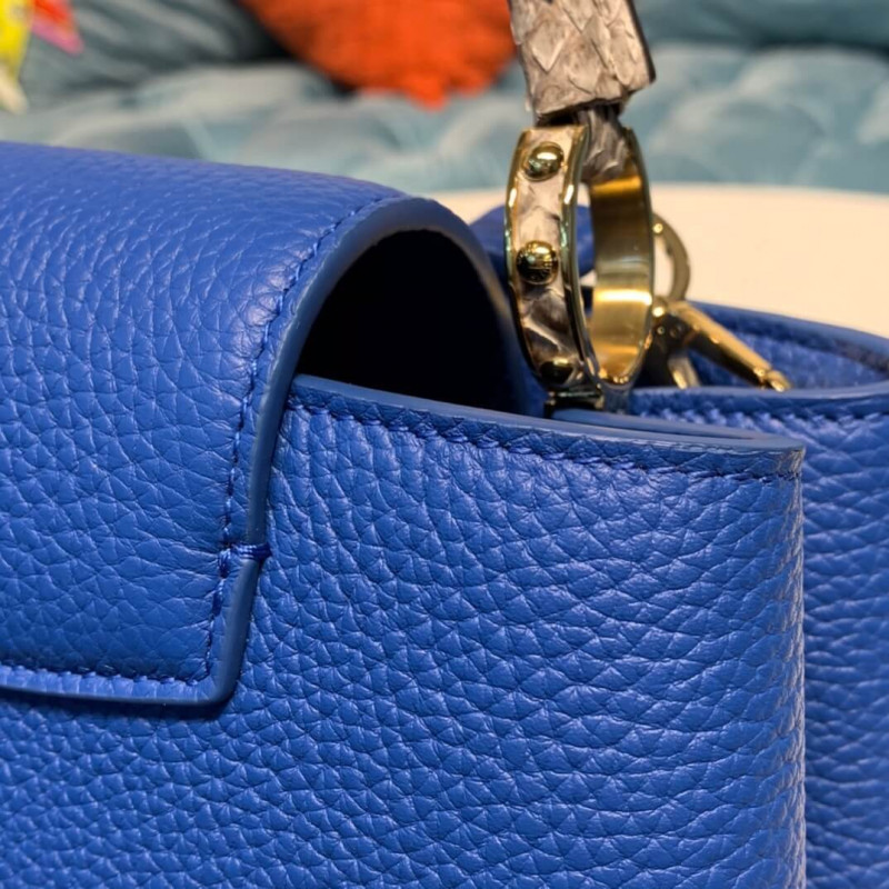 Louis Vuitton Taurillon y Python-Skin Capucines BB N98387 N97980-7