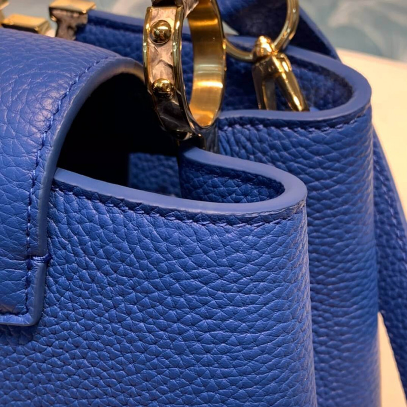 Louis Vuitton Taurillon y Python-Skin Capucines BB N98387 N97980-9