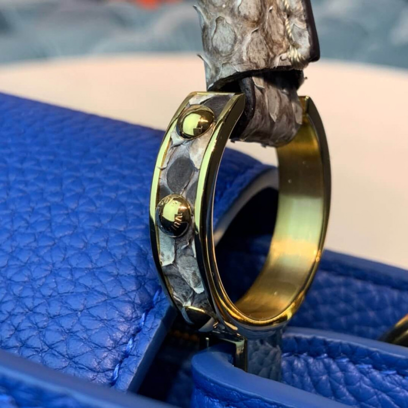 Louis Vuitton Taurillon y Python-Skin Capucines BB N98387 N97980-11