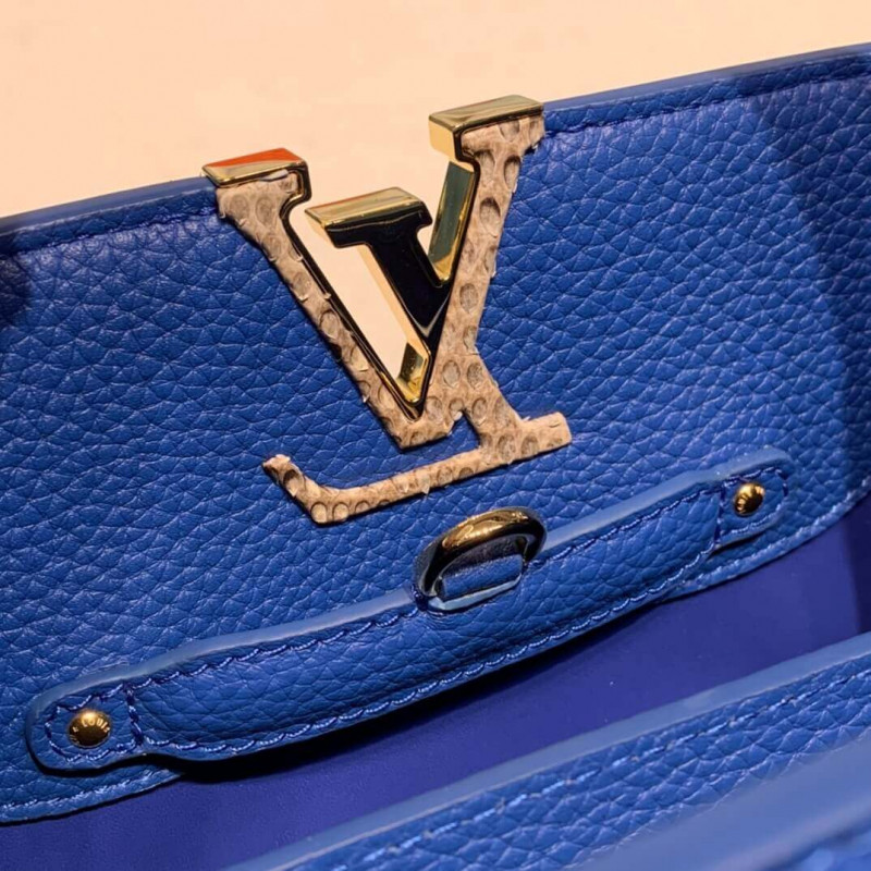 Louis Vuitton Taurillon y Python-Skin Capucines BB N98387 N97980-17