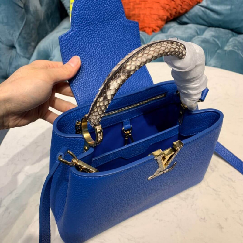 Louis Vuitton Taurillon y Python-Skin Capucines BB N98387 N97980-18