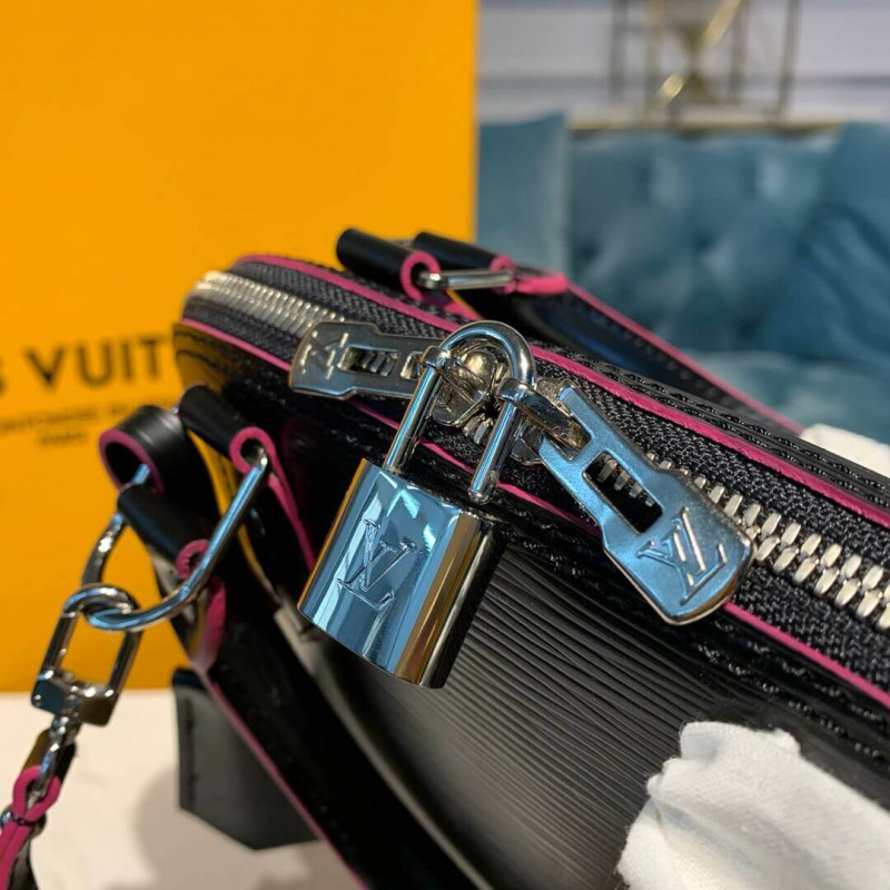 Louis Vuitton Epi Leather Alma BB M40302 Negro/Rosa-7