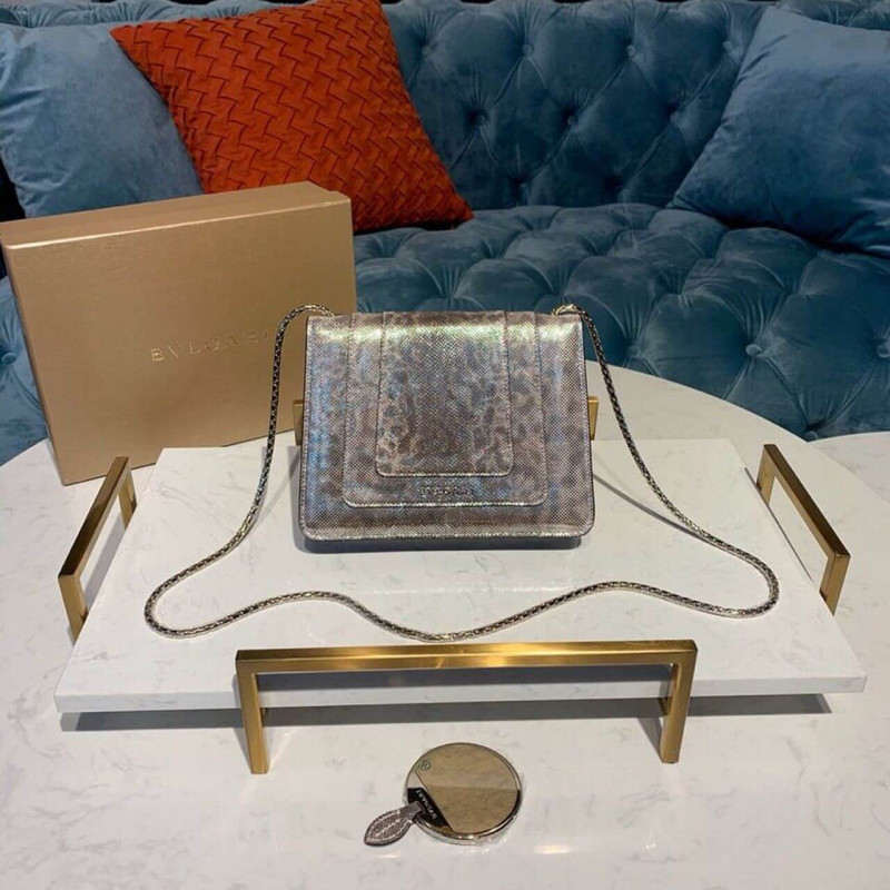 BVLGARI SERPENTI Forever 20cm Crossbody Bolsa en Karung Skin 288782-1