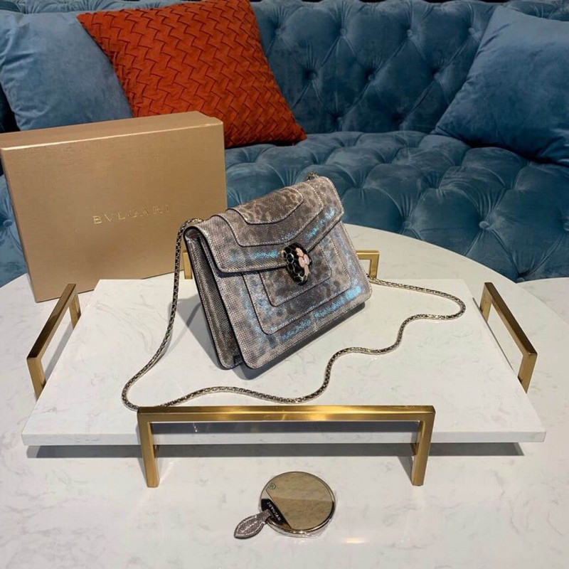BVLGARI SERPENTI Forever 20cm Crossbody Bolsa en Karung Skin 288782-2