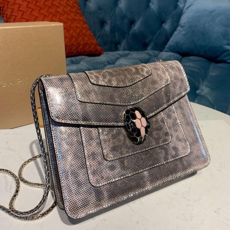 BVLGARI SERPENTI Forever 20cm Crossbody Bolsa en Karung Skin 288782-4