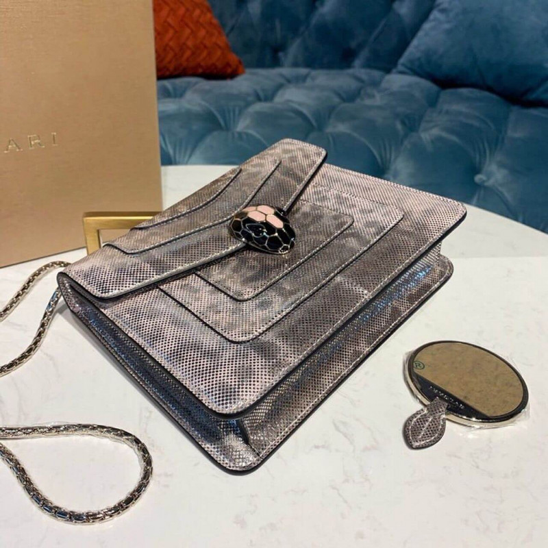 BVLGARI SERPENTI Forever 20cm Crossbody Bolsa en Karung Skin 288782-5